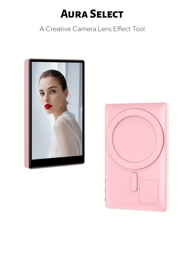 Aura Select Phone Vlog Selfie Screen | Magnetic Selfie Screen |Mirror Selfie Monitor | Rear Camera Monitor Compatible iPhone & Android Phone| Wireless Connection/Bluetooth Remote for TikTok, Instagram, YouTube Low Latency - Image 1